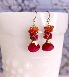 #080 Ruby heart shaped ombré