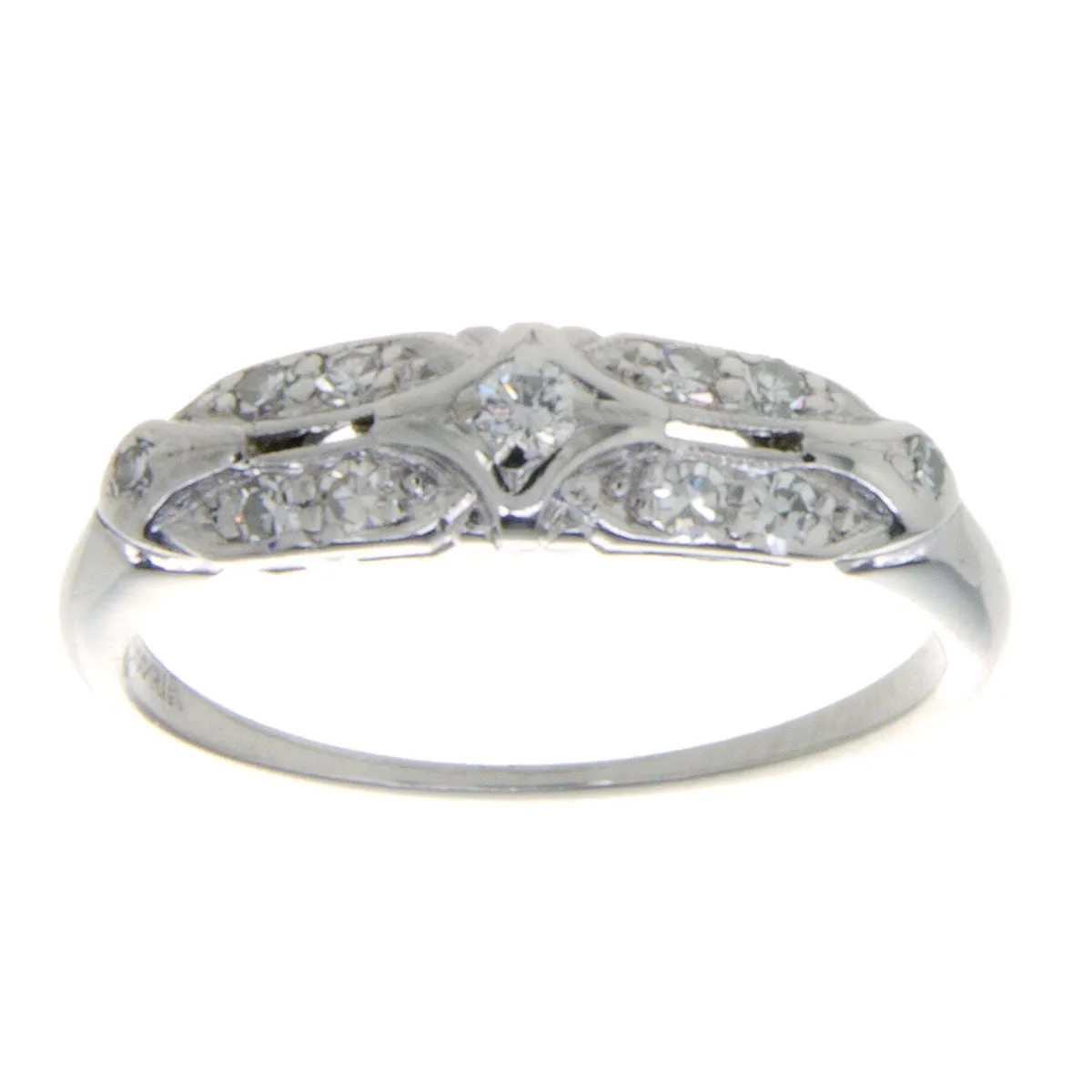 1950s Platinum Diamond Wedding Set