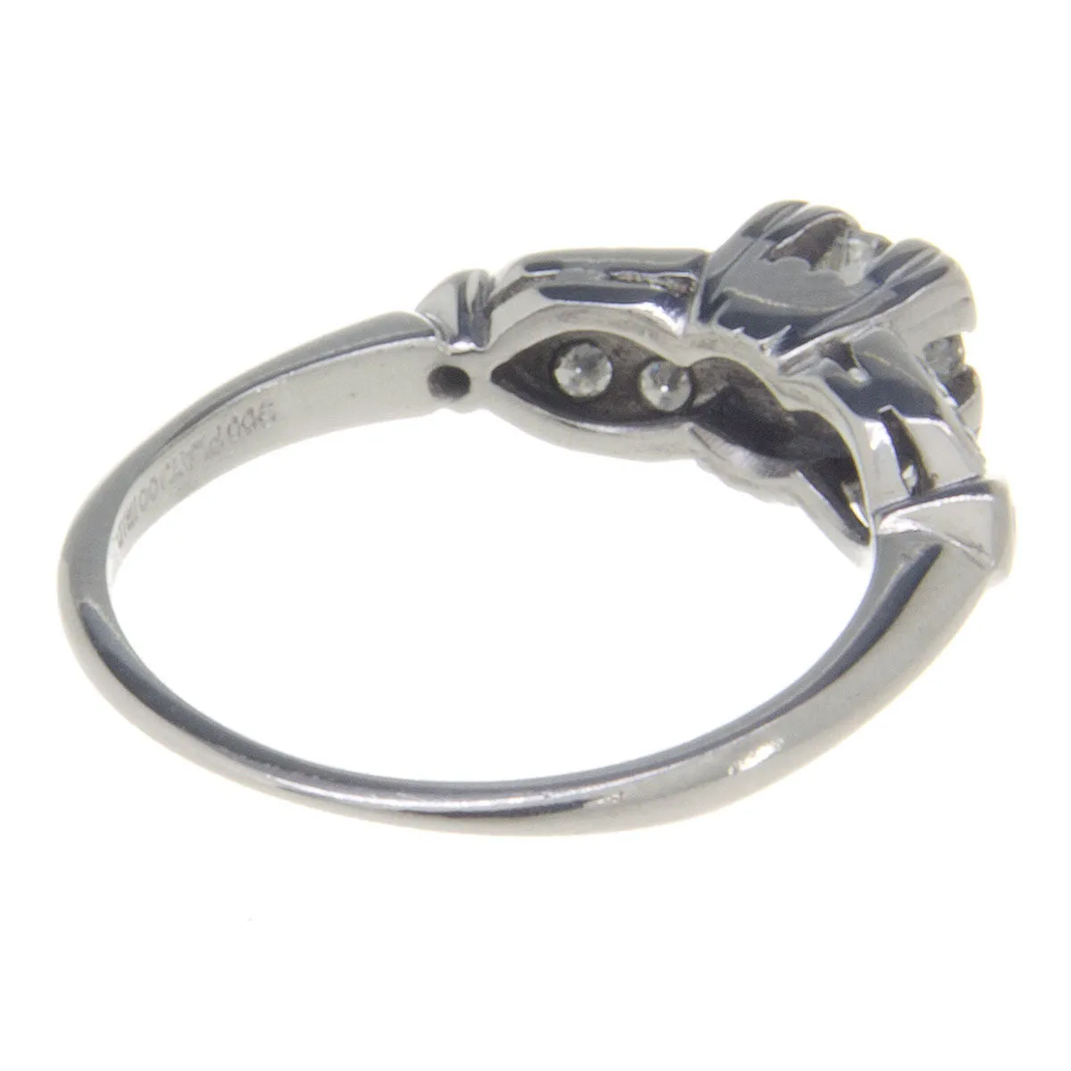 1950s Platinum Diamond Wedding Set