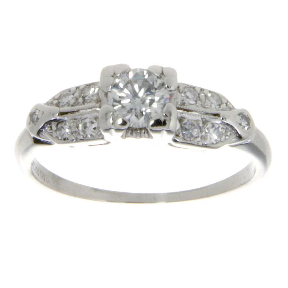 1950s Platinum Diamond Wedding Set