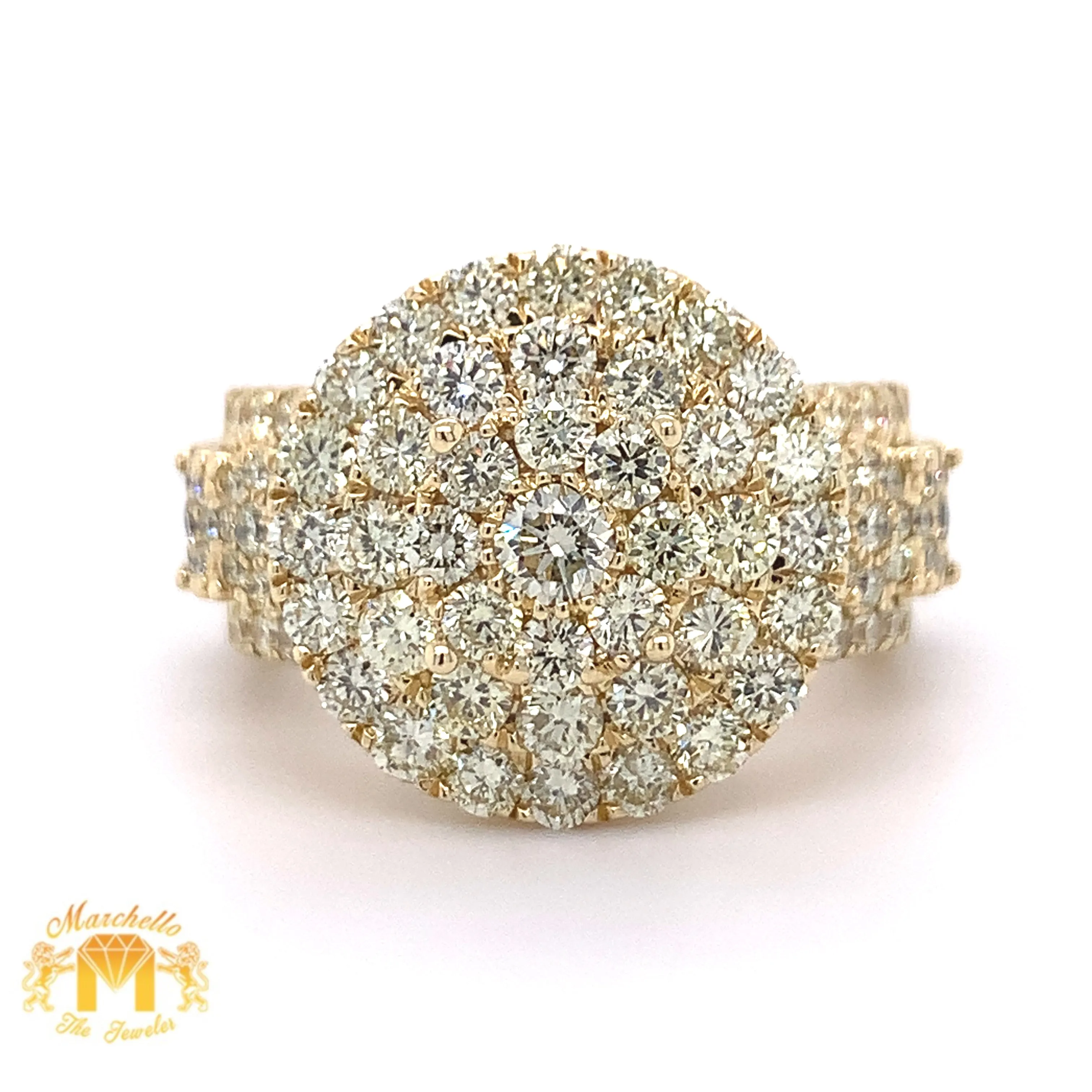 4.42ct Diamond and 14k Gold Monster #16 Ring