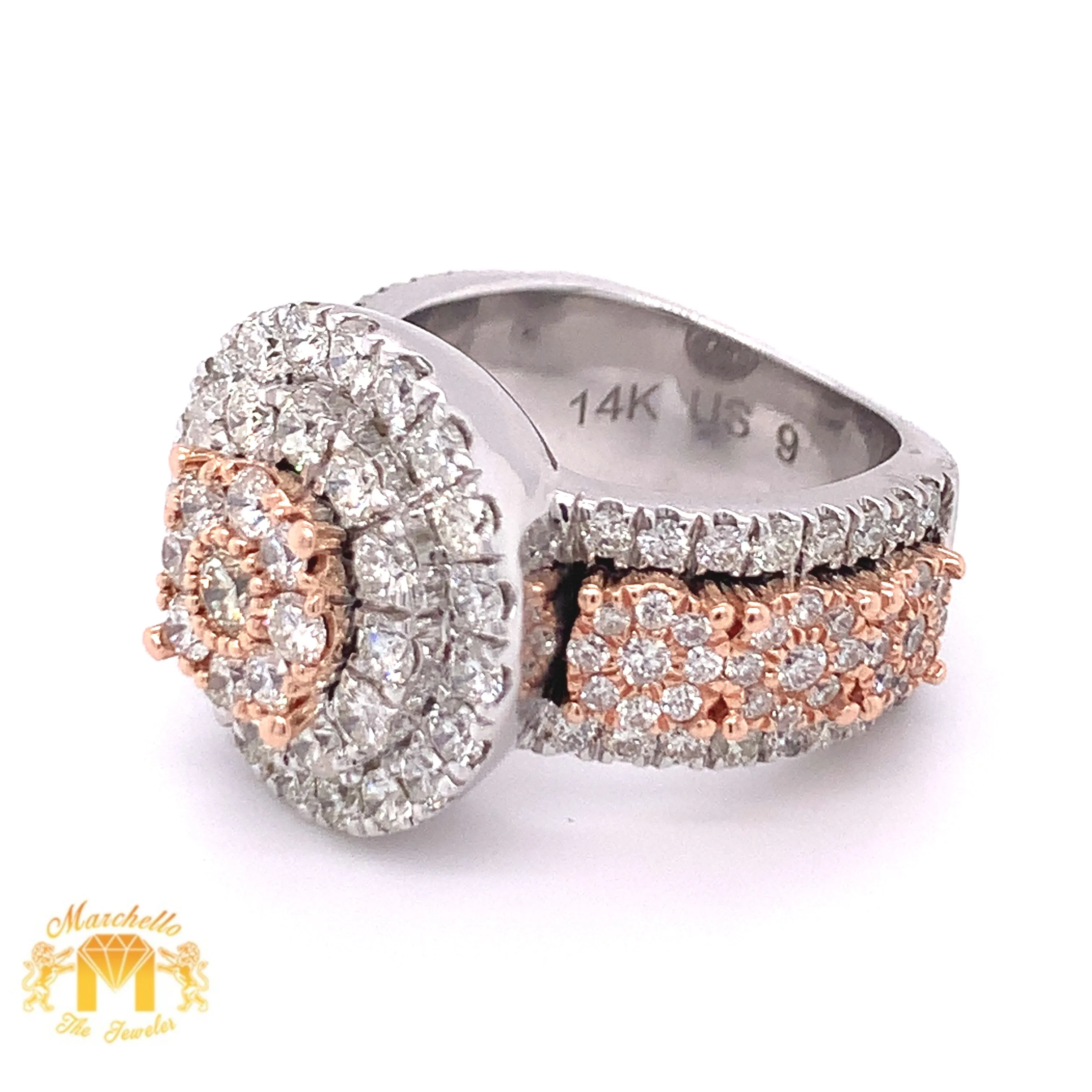 4.42ct Diamond and 14k Gold Monster #16 Ring