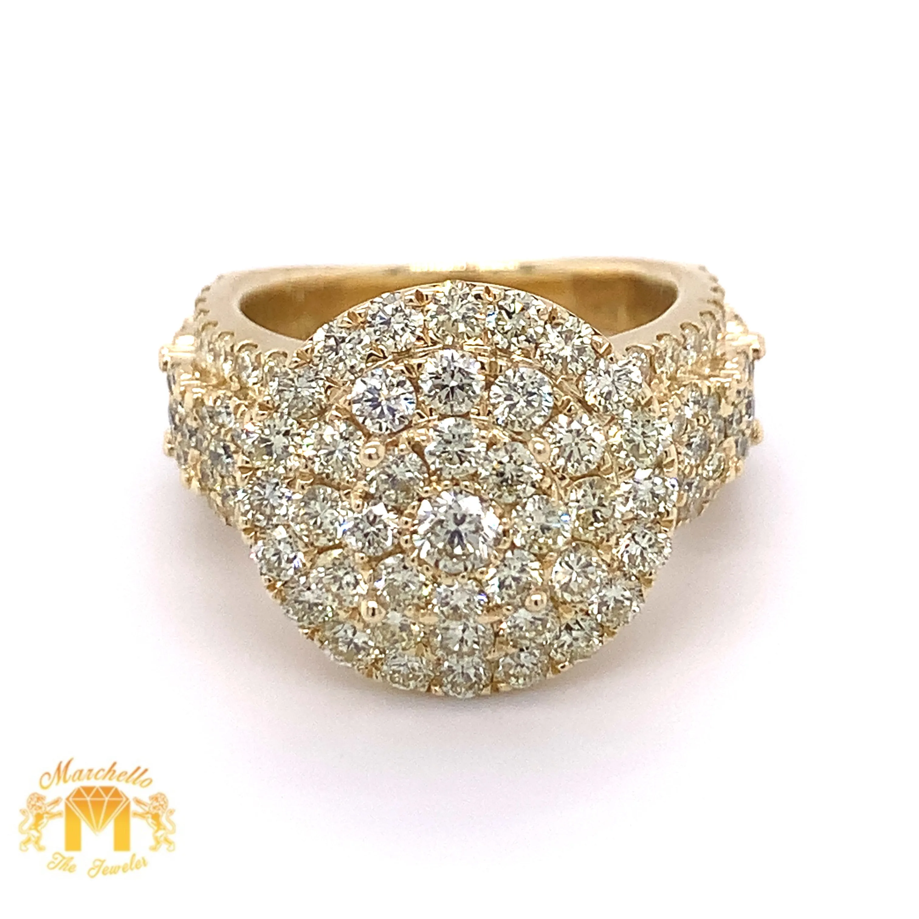 4.42ct Diamond and 14k Gold Monster #16 Ring