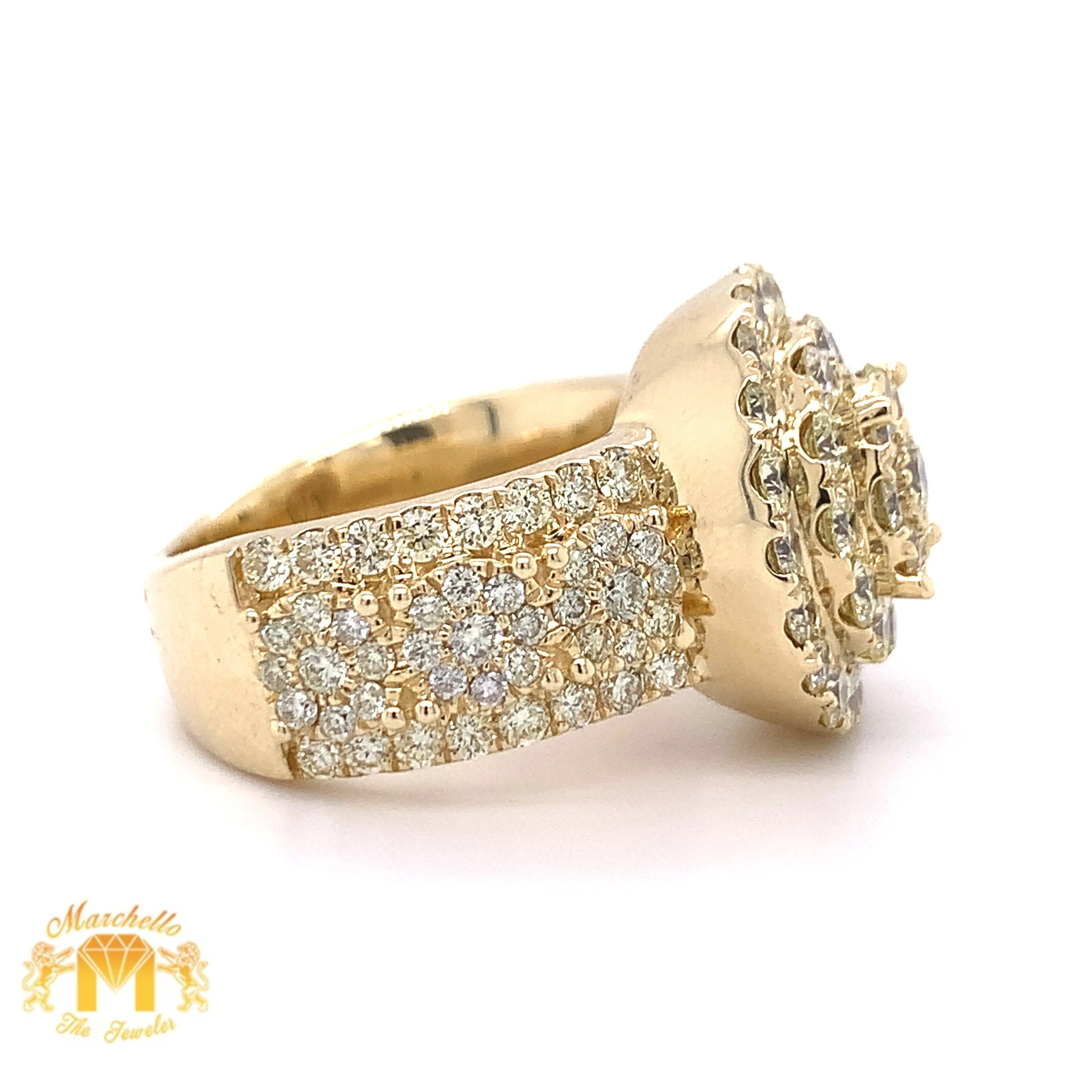 4.42ct Diamond and 14k Gold Monster #16 Ring