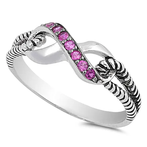 925 Sterling Silver Infinity Ring With CZ