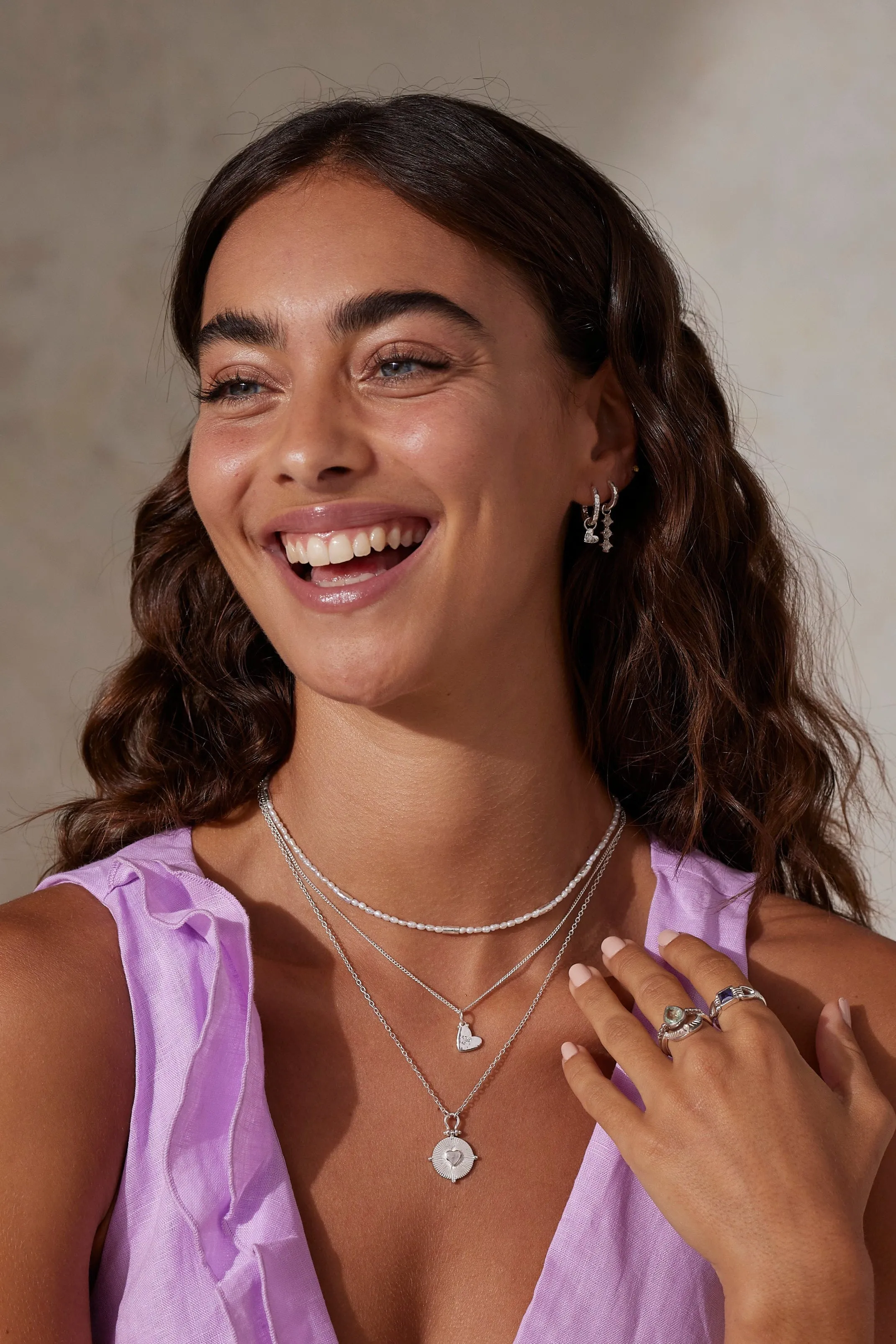 Amor Silver Moonstone Necklace