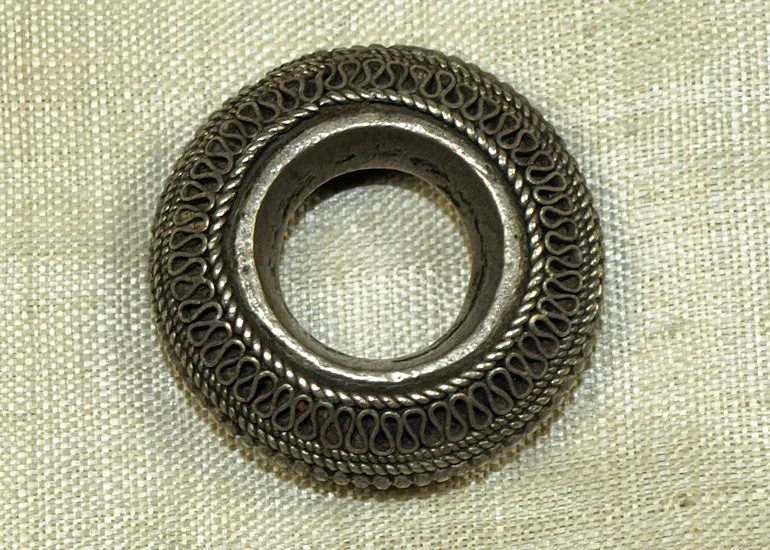 Antique Heavy Silver Wedding Ring, Ethiopia