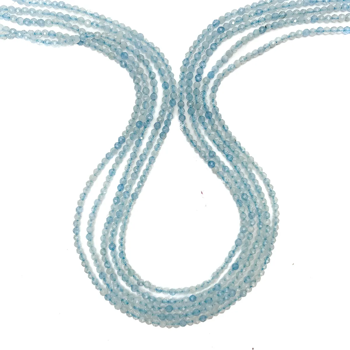 Aquamarine Columbia 2mm Faceted Rounds