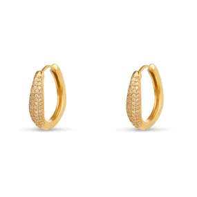 Athena Hoop Earrings Topaz - Vermeil