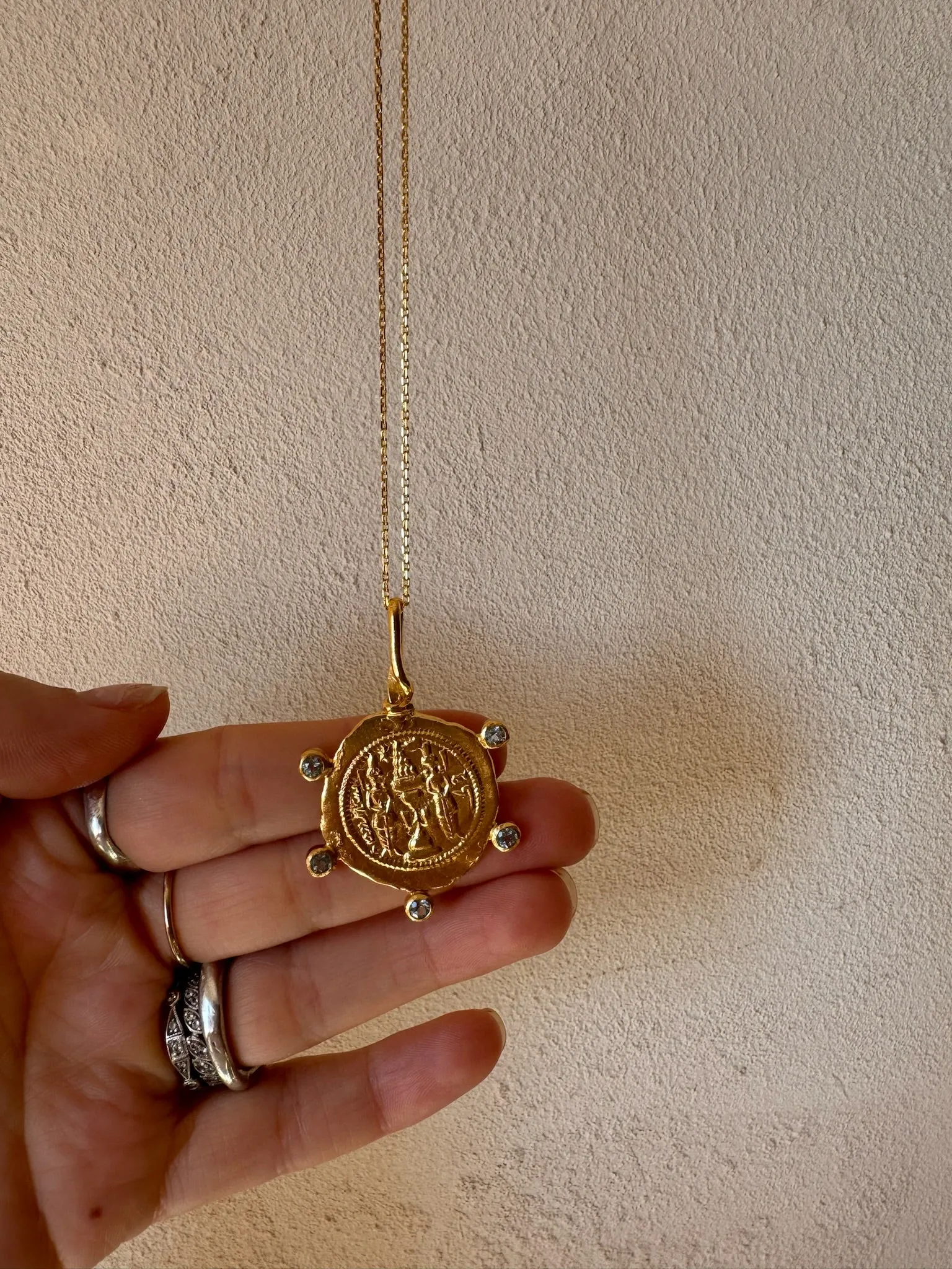 Banu Pendant with Aquamarine by Cleopatra’s Bling