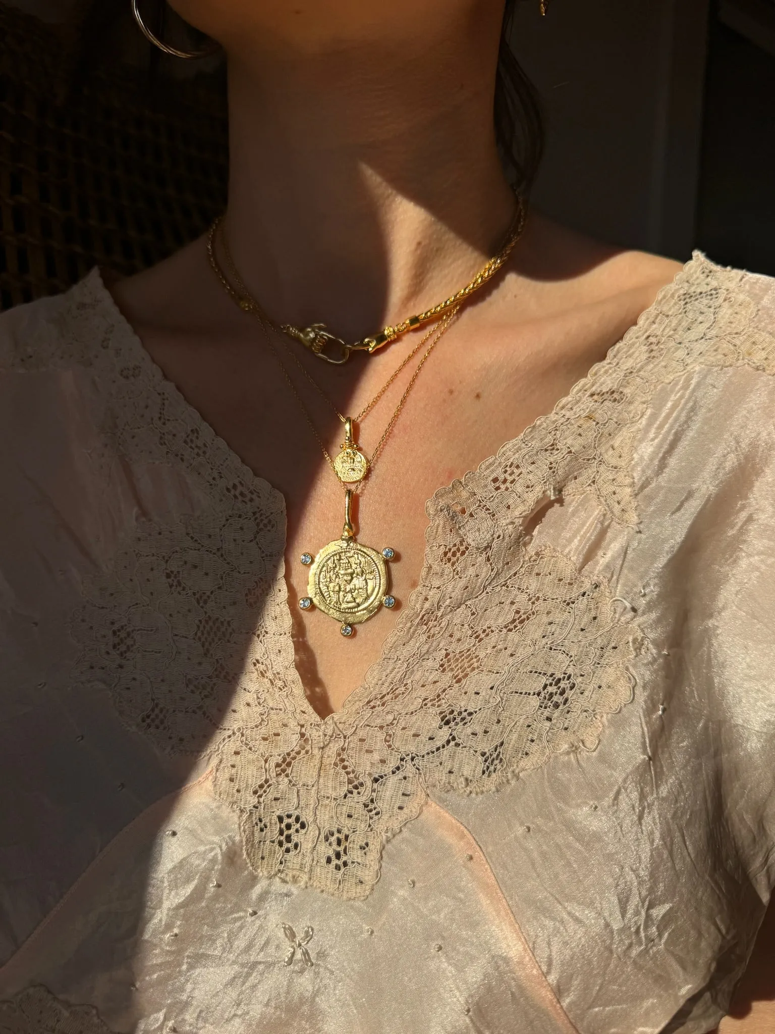 Banu Pendant with Aquamarine by Cleopatra’s Bling