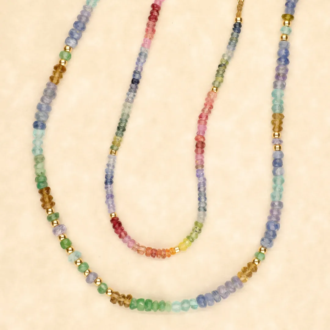 Brilliant Rainbow Pastels Semi Precious Necklace
