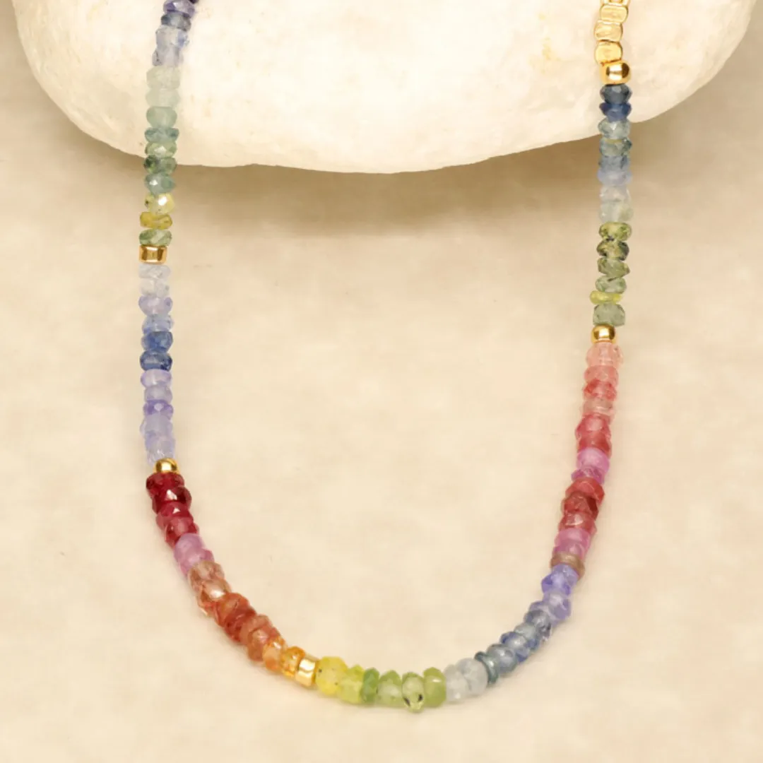 Brilliant Rainbow Pastels Semi Precious Necklace