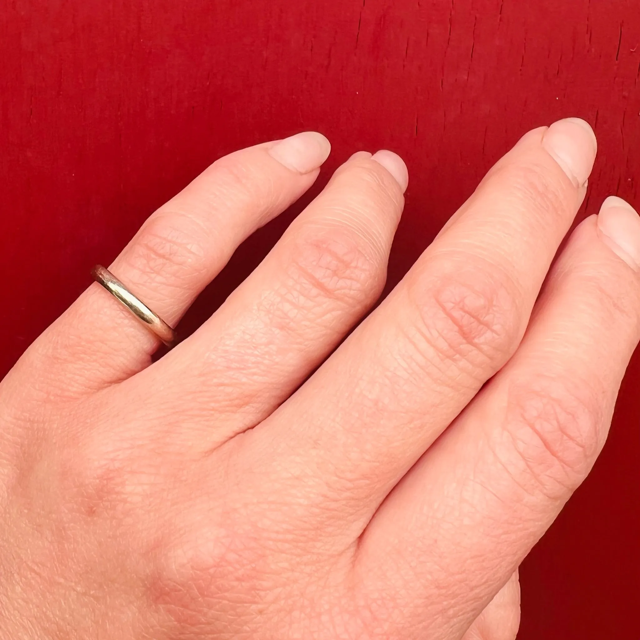 Curvy White Gold Wedding Band by Benchmark