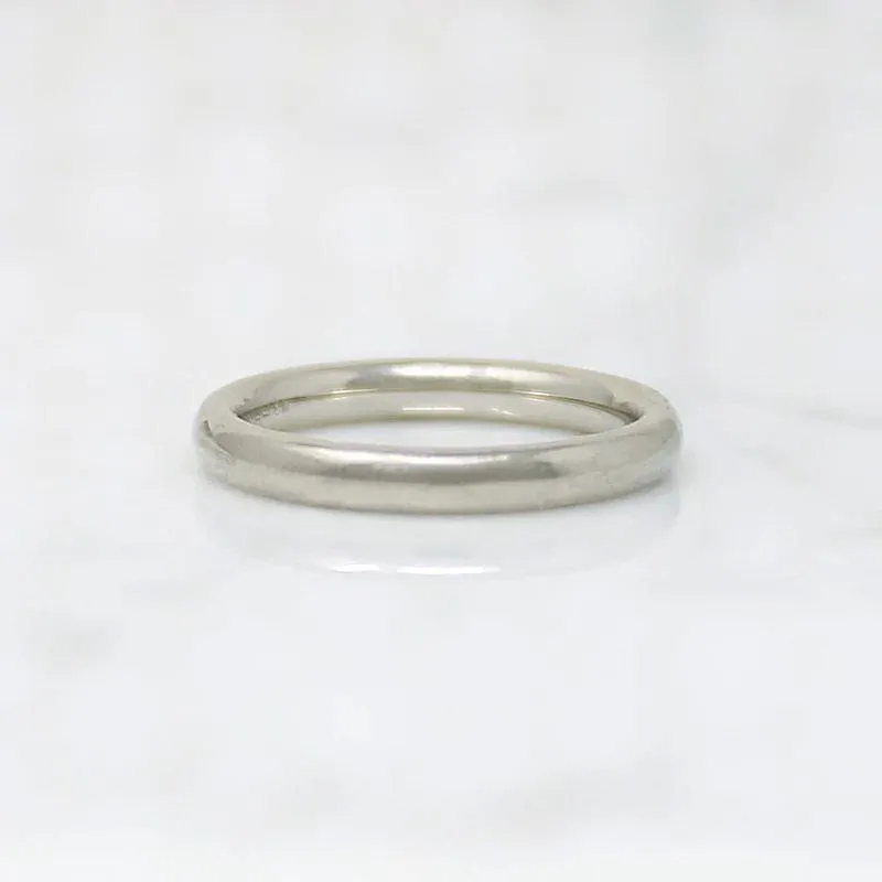 Curvy White Gold Wedding Band by Benchmark