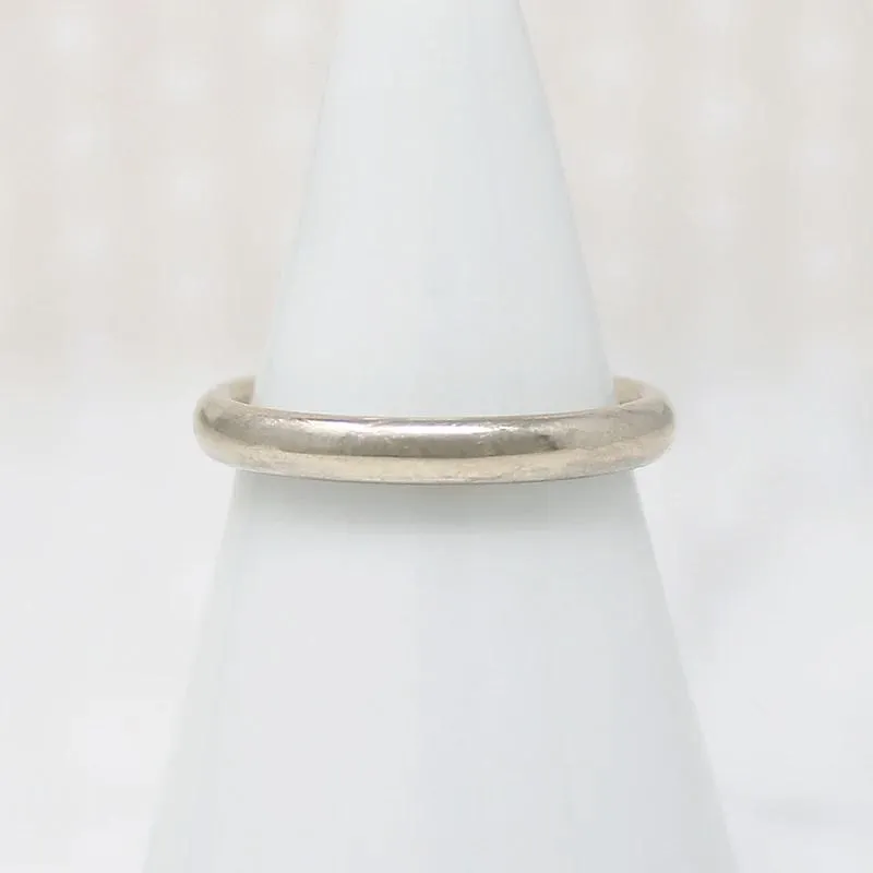 Curvy White Gold Wedding Band by Benchmark