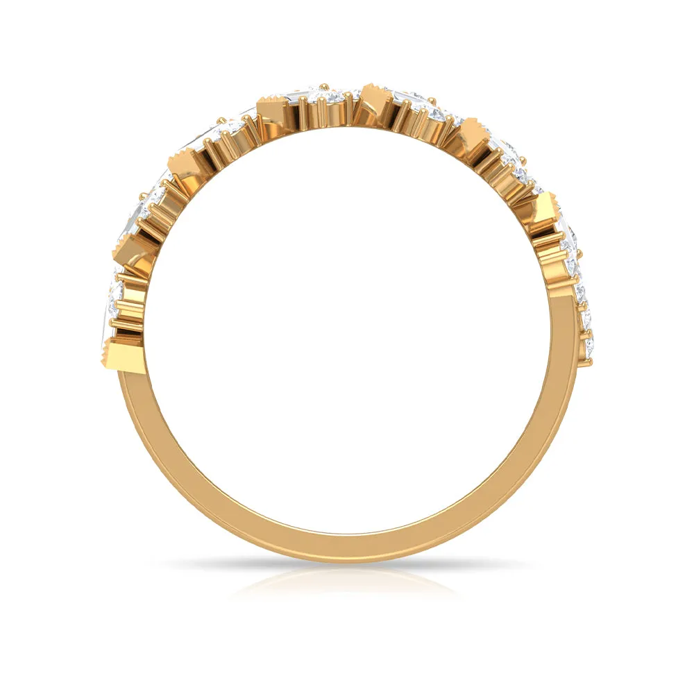 Diamond Wedding Band in Prong Setting
