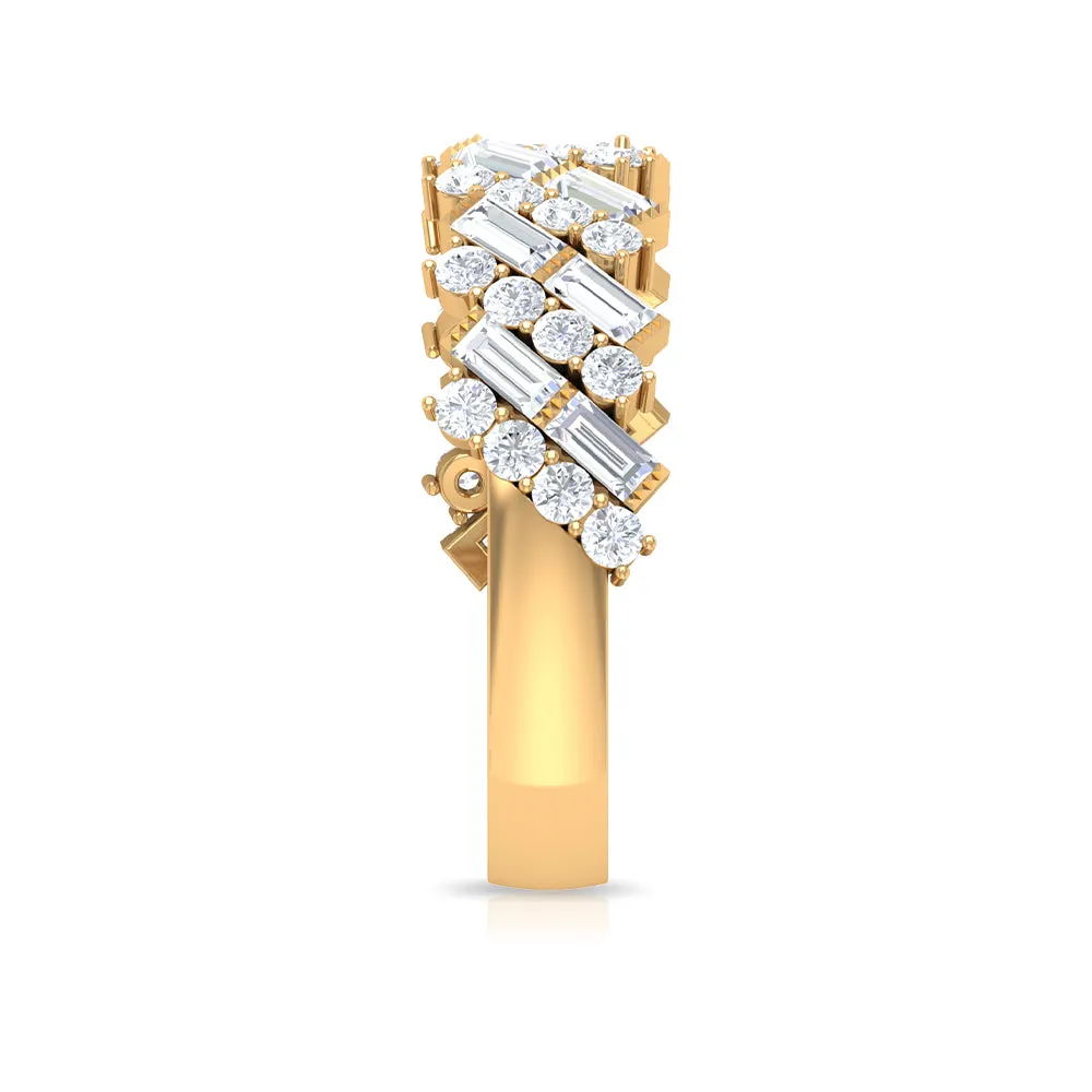 Diamond Wedding Band in Prong Setting