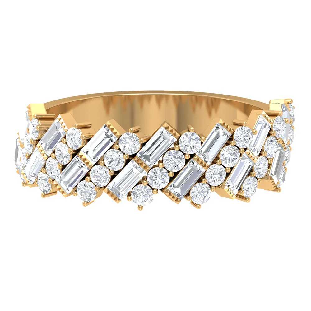 Diamond Wedding Band in Prong Setting