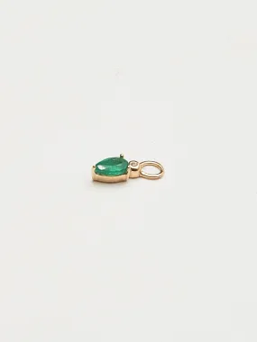 Droplet Charm W/Emerald