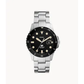 Fossil Blue Watch Steel Black Dial 42mm Quartz