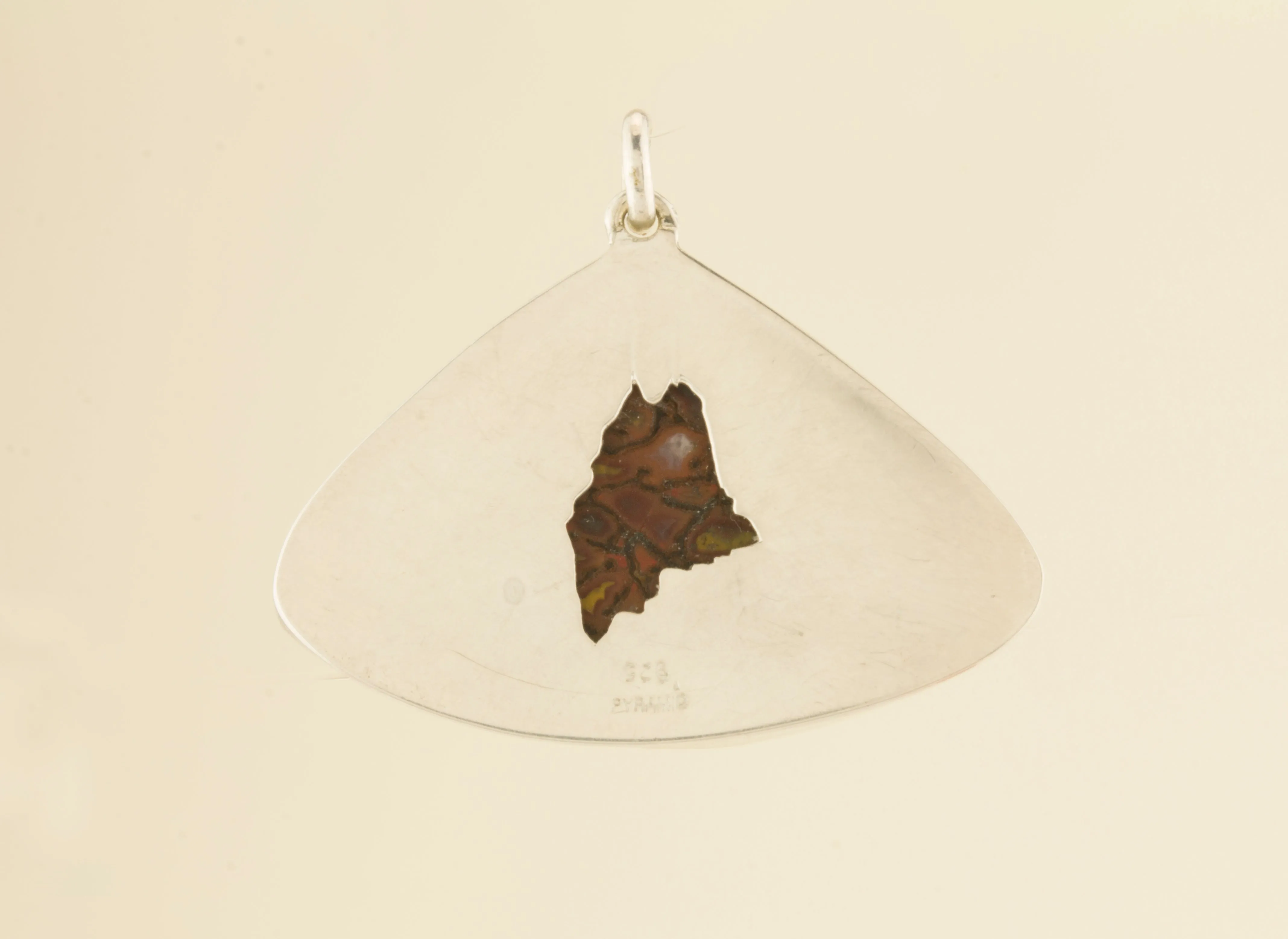 Fossilized Dinosaur Bone Sterling Silver Pendant
