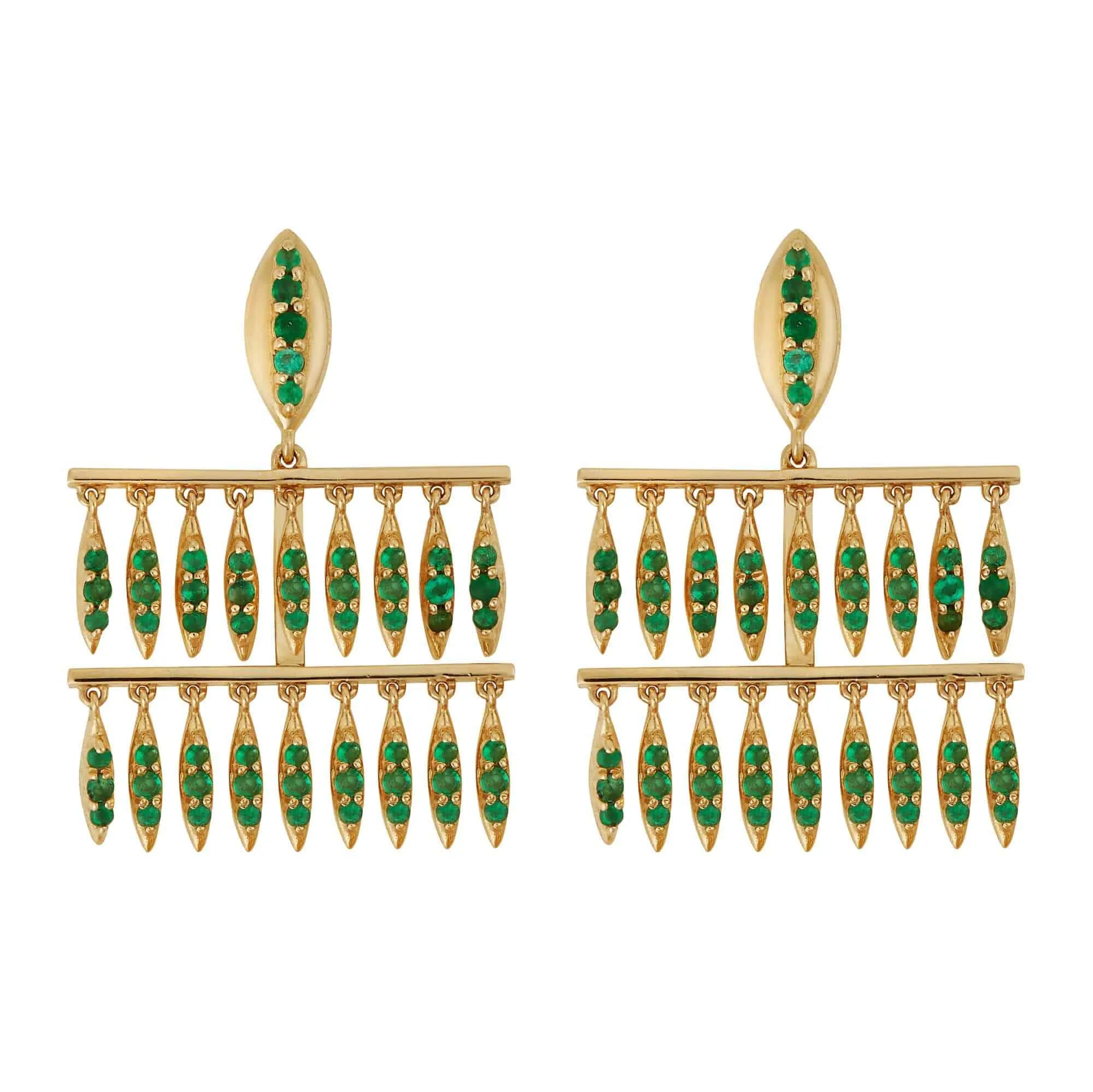 Grass Mini Raining Drops Earrings Y-EM