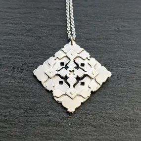 Handcut Geometric pendant - small