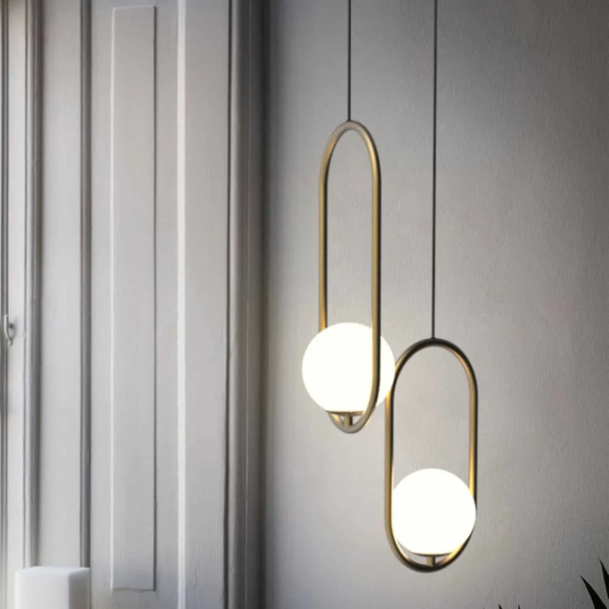 Insuppar Oval Ring Ball Pendant Lamp