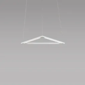 Koncept Inc Z-Bar Pendant Small Triangle, Soft Warm, Matte White, 18" x 16" ZBP-16-T-SW-MWT-CNP