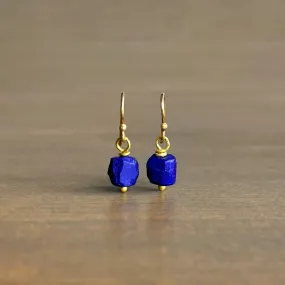 Lapis Bead Drop Earrings