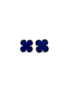 LAPIZ LAZULI CLIP ON EARRINGS
