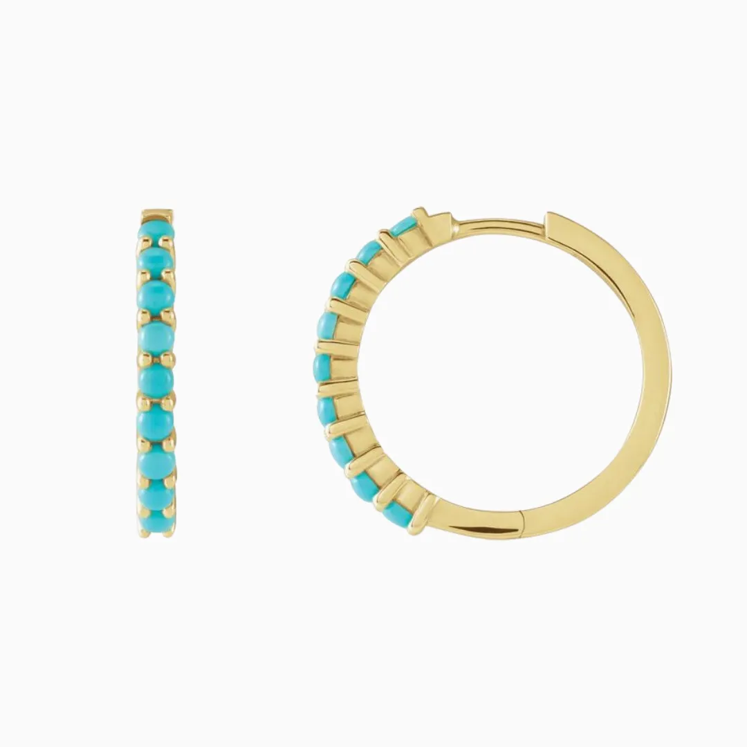 Large Turquoise Huggies