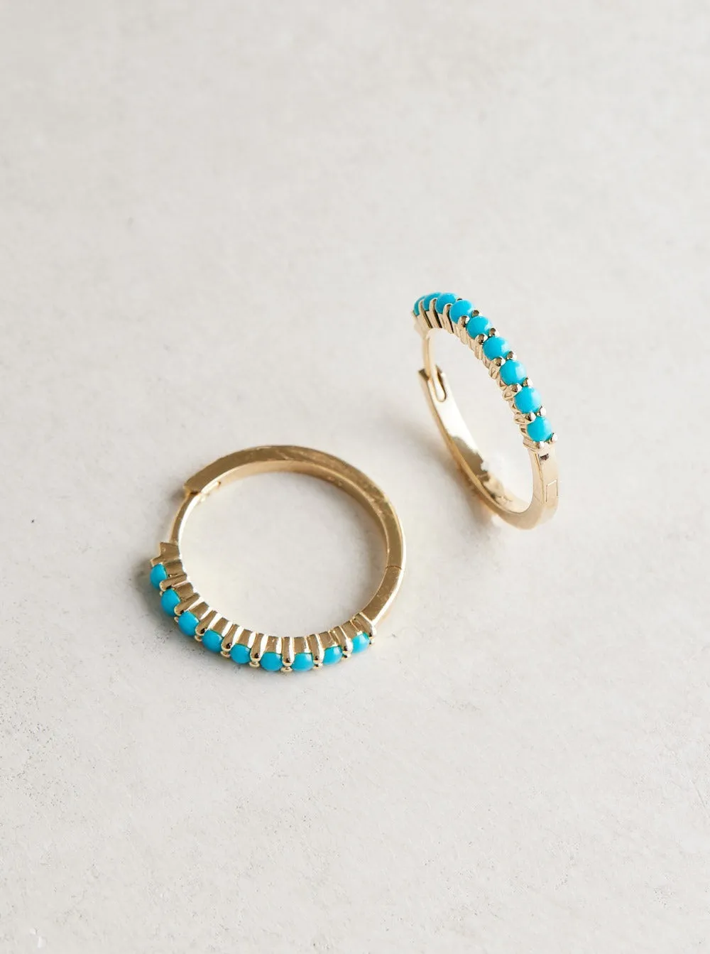 Large Turquoise Huggies