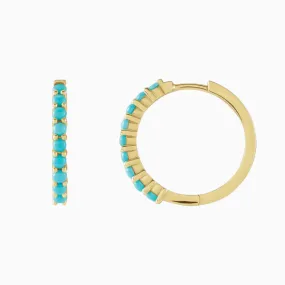 Large Turquoise Huggies