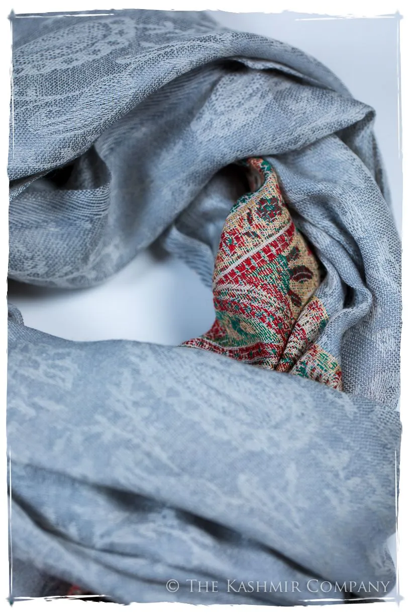Letizia Frontière Ivory Kashmir Wool Scarf