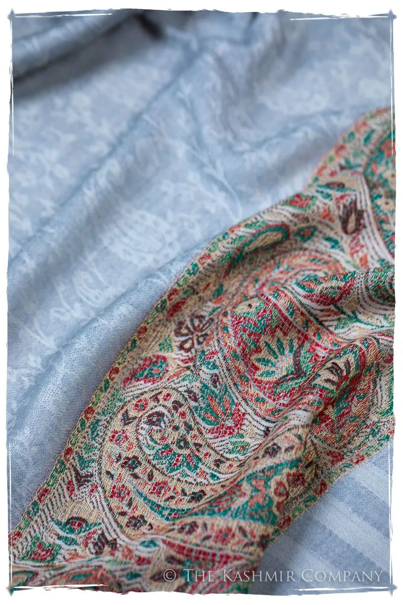 Letizia Frontière Ivory Kashmir Wool Scarf