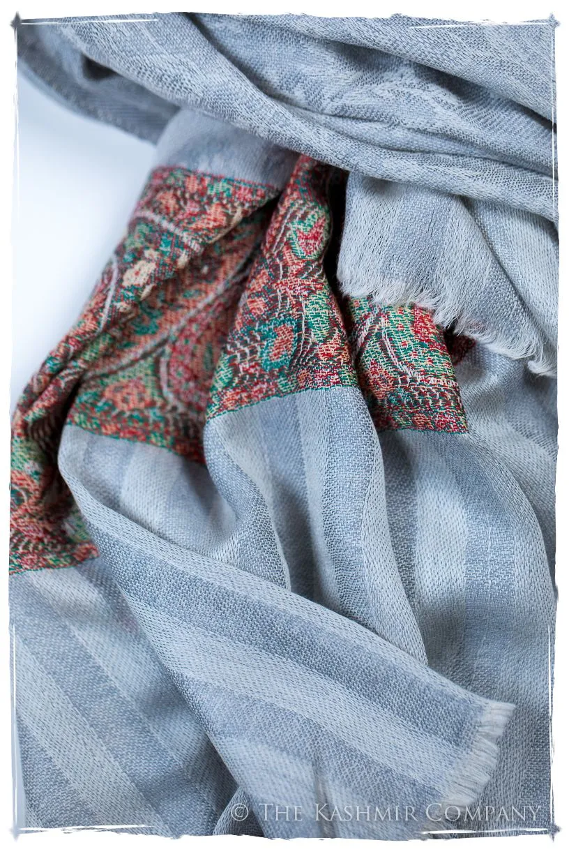 Letizia Frontière Ivory Kashmir Wool Scarf