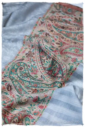 Letizia Frontière Ivory Kashmir Wool Scarf