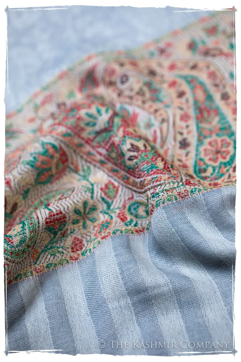 Letizia Frontière Ivory Kashmir Wool Scarf
