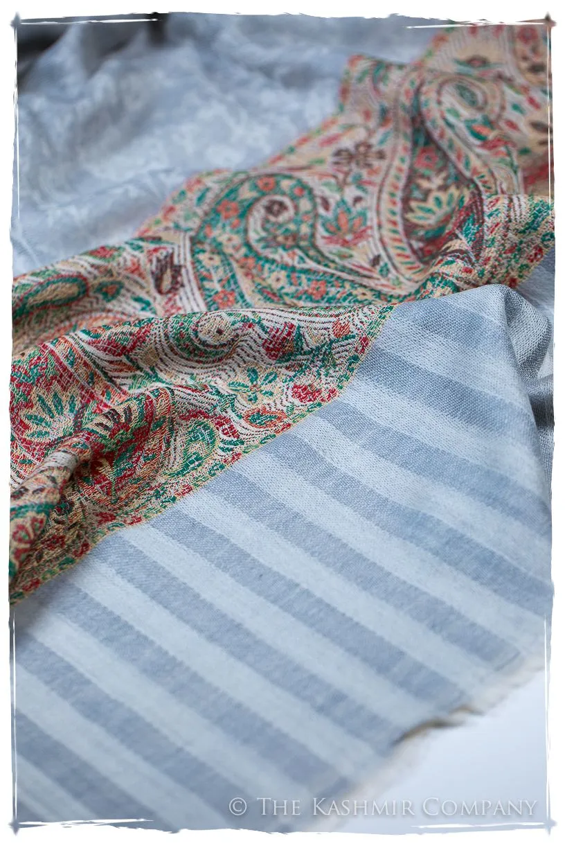 Letizia Frontière Ivory Kashmir Wool Scarf