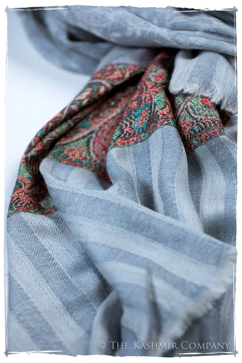 Letizia Frontière Ivory Kashmir Wool Scarf