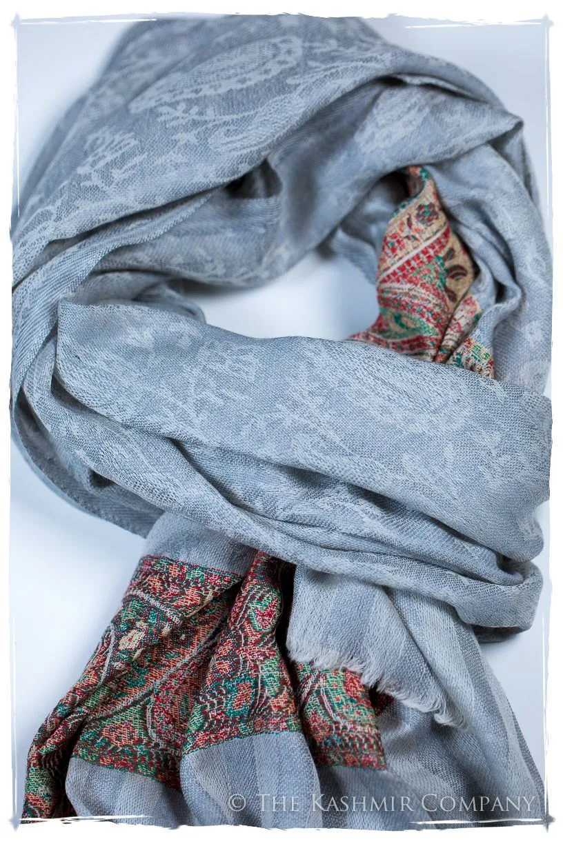 Letizia Frontière Ivory Kashmir Wool Scarf