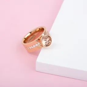 Melano Twisted Choose To Shine Ring Set Rosékleurig