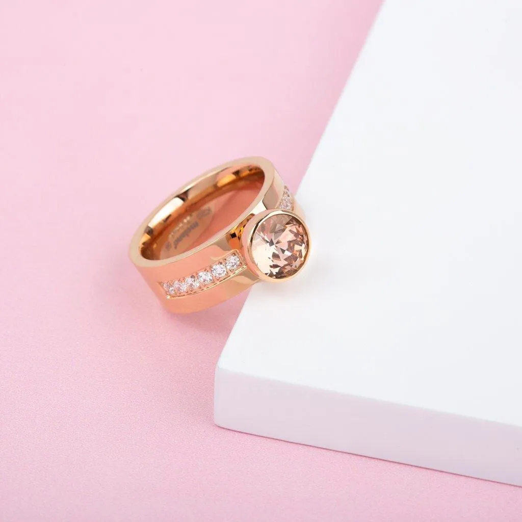 Melano Twisted Choose To Shine Ring Set Rosékleurig