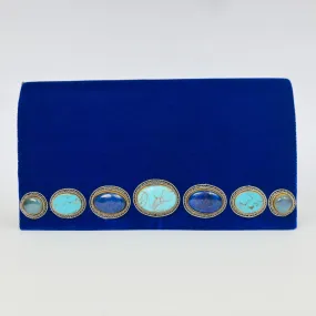 Monet, Bag in Blue Silk Velvet