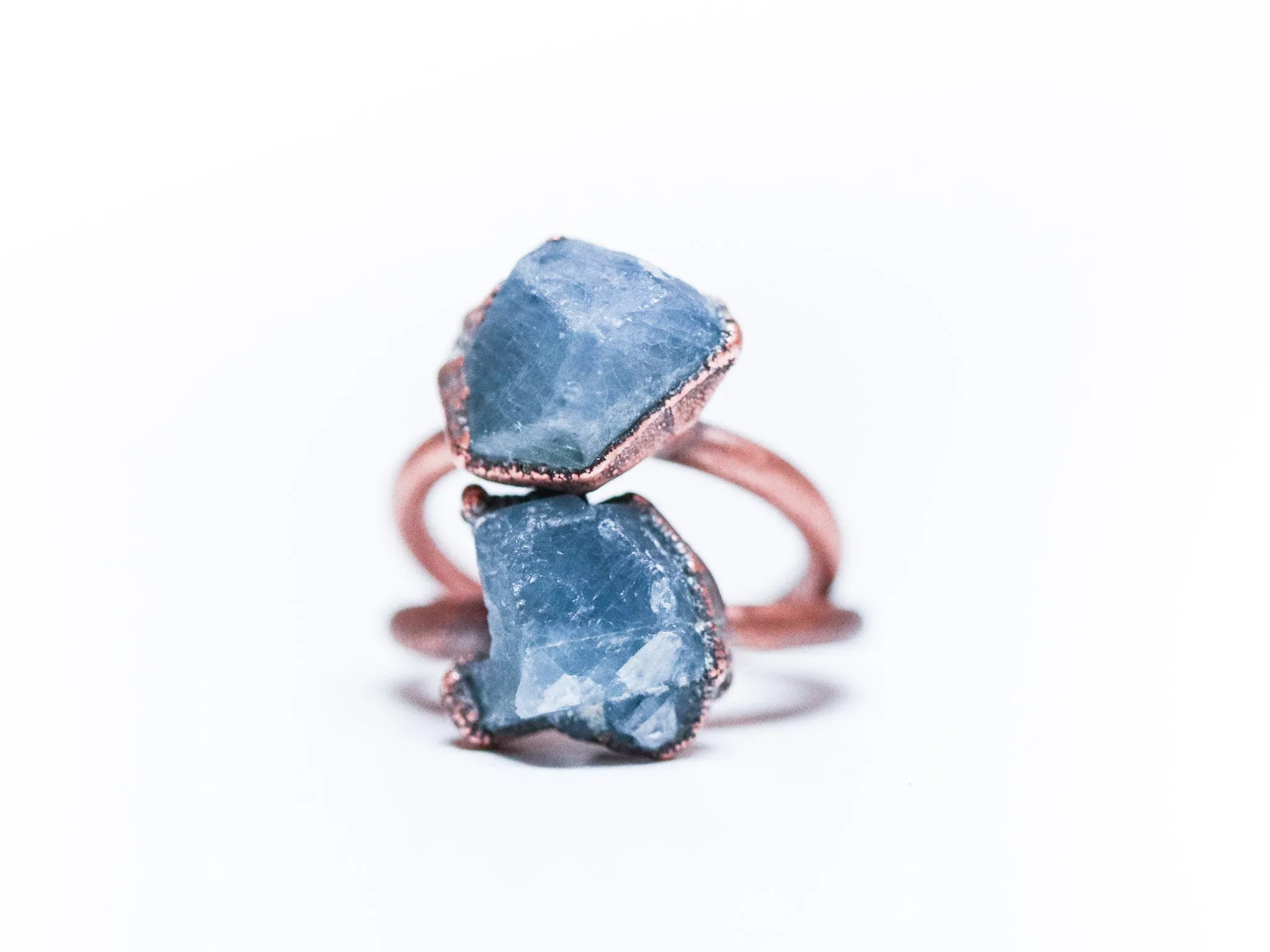 SALE Raw Labradorite ring | Gemstone stacking ring