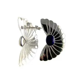 Silver & Blue Lapis Earrings
