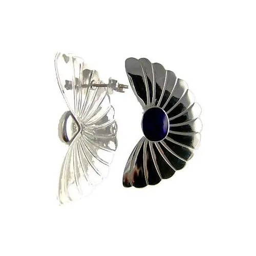 Silver & Blue Lapis Earrings