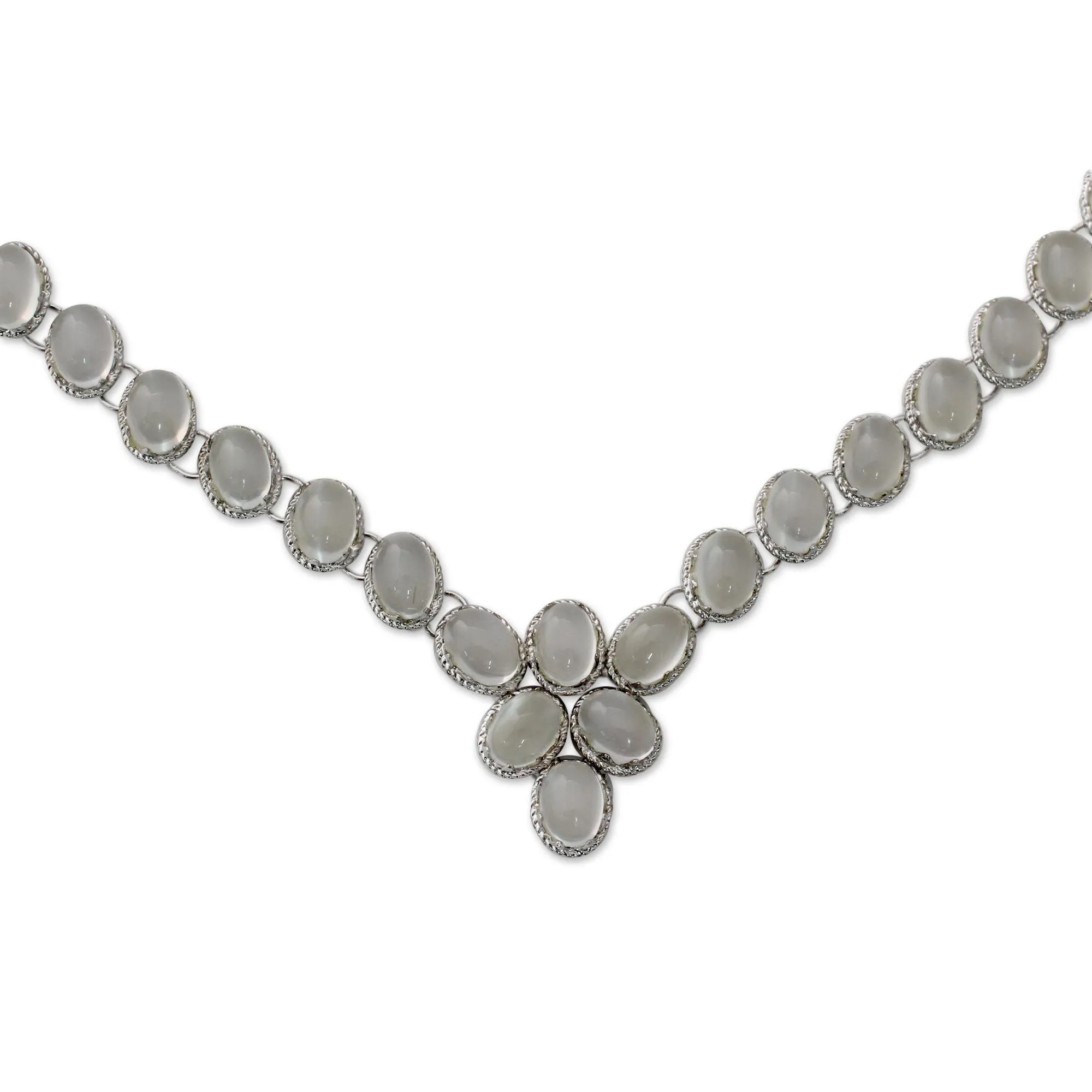Silver Moonstone Choker Necklace